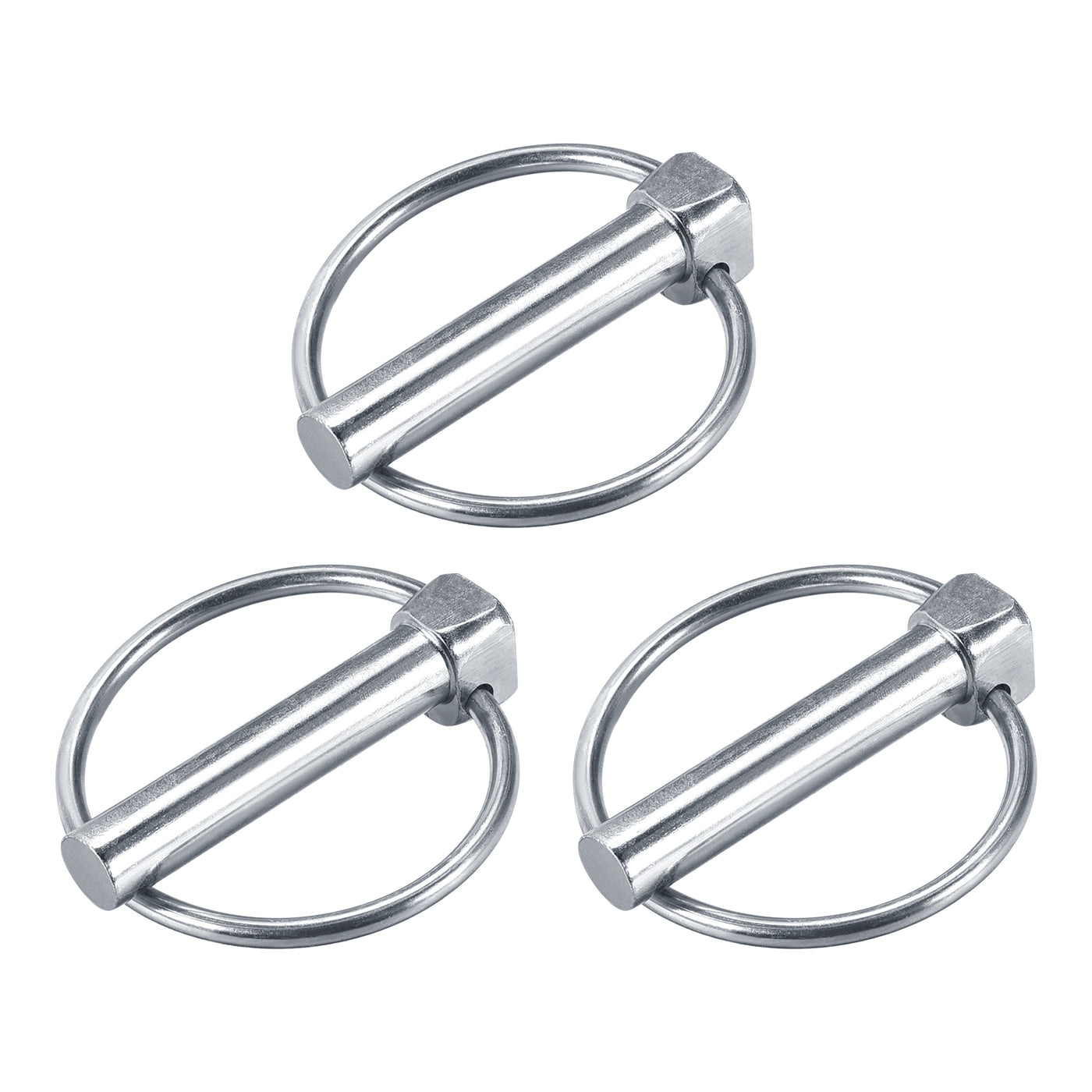 uxcell Uxcell 3Pcs 7/16" x 2-9/16" Linch Pin with Ring for Boat Kayak Canoe