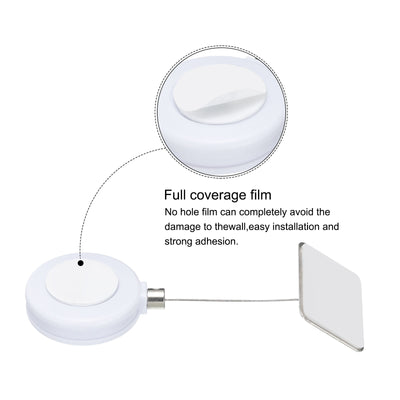 Harfington Retractable Remote Control Square Lock,for TV,DVD,Cable Lock 2Set White 35.43"