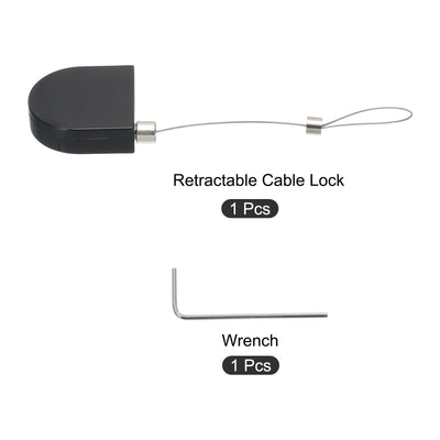 Harfington Retractable Remote Control Lock,for TV,DVD,Cell Phone 1Set Black 35.43"