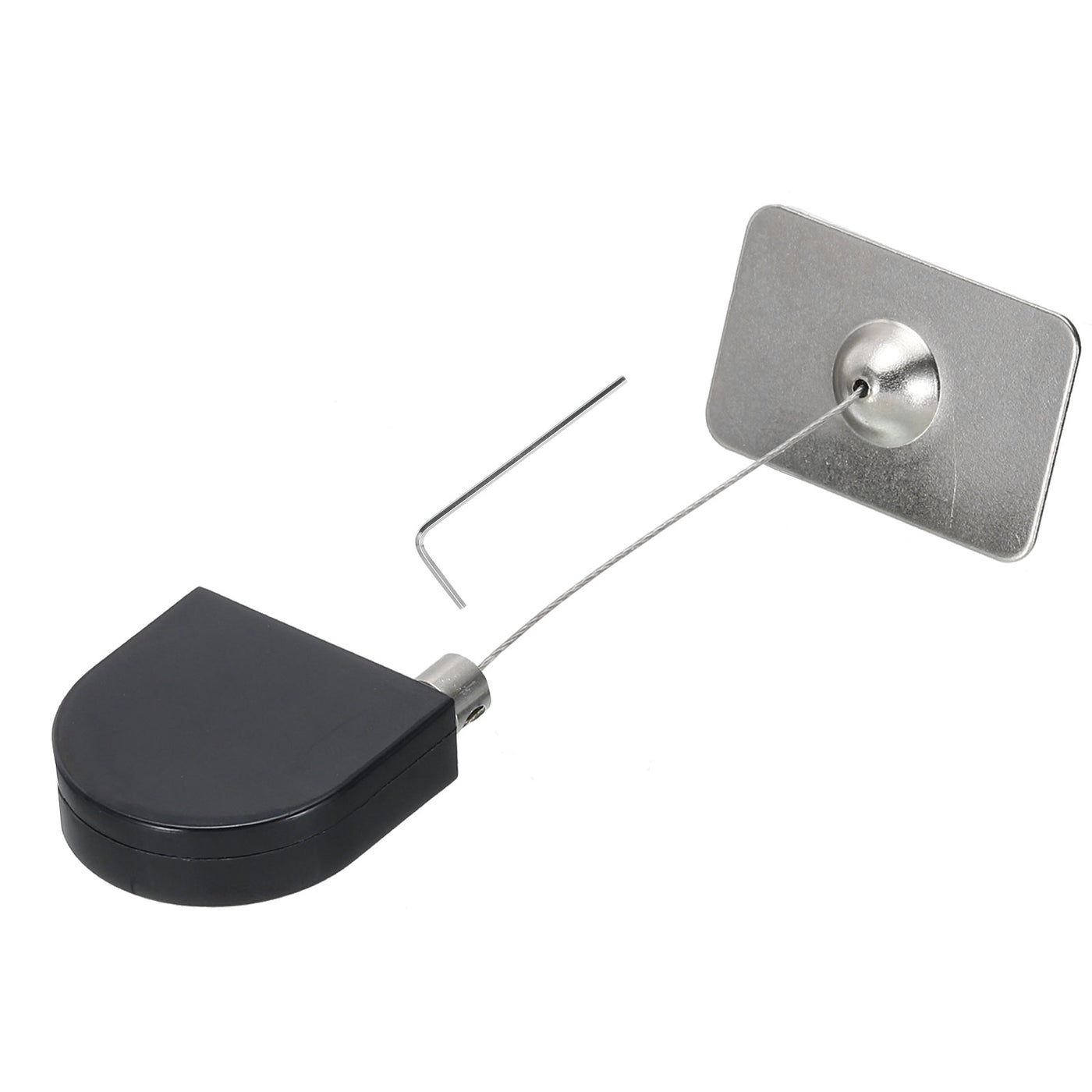 Harfington Retractable Remote Control Lock Rectangular,for DVD,Cup,Phone 1Set Black 35.43"