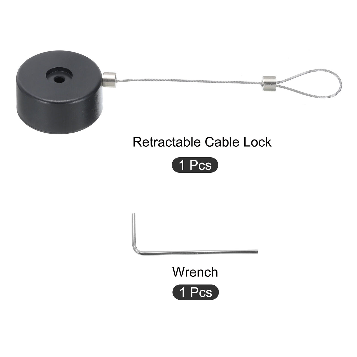 Harfington Retractable Remote Control Lock,for TV,DVD,Cup 1Set Black 35.43"