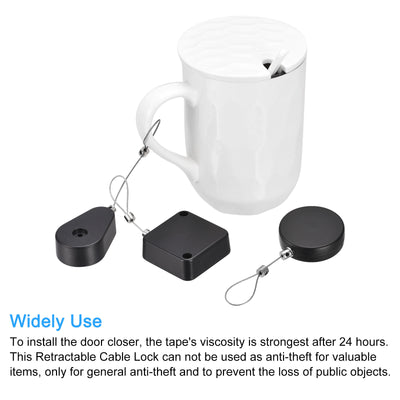 Harfington Retractable Remote Control Lock,Slow Retraction for Cup,Phone 1Set Black 39.37"