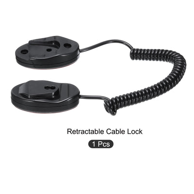 Harfington Retractable F2 Remote Control Cable Leash,for DVD,Cup,Phone 1Set Black 47.24"