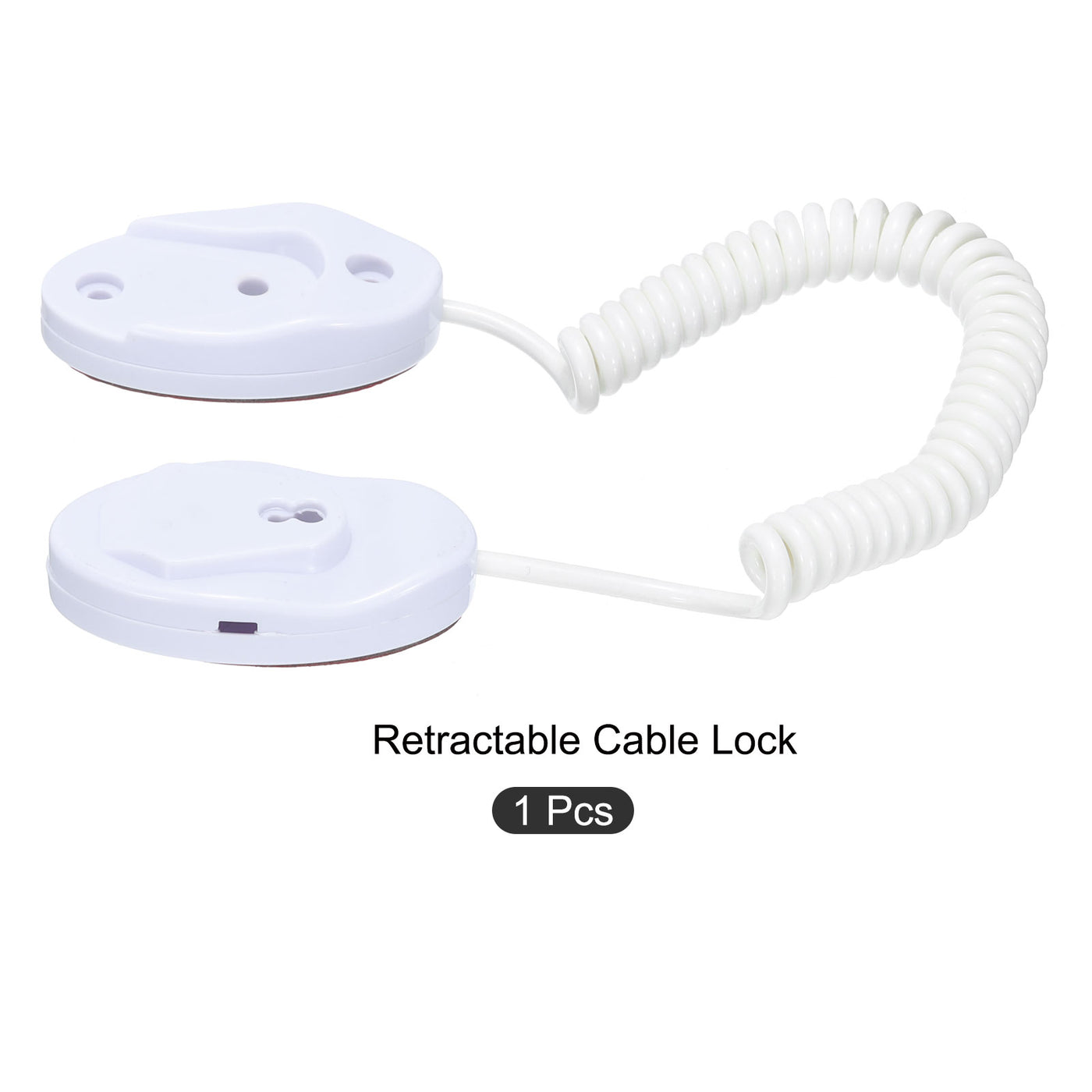 Harfington Retractable F2 Remote Control Cable Leash,for DVD,Cup,Phone 1Set White 47.24"