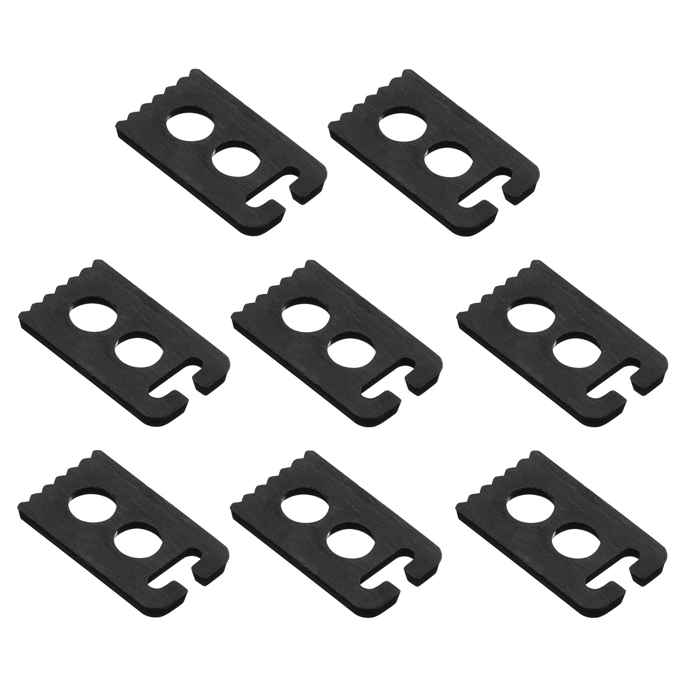 uxcell Uxcell No Tie Shoelace Buckles, Black Plastic Lace Lock Clip for Shoes, 8Pcs