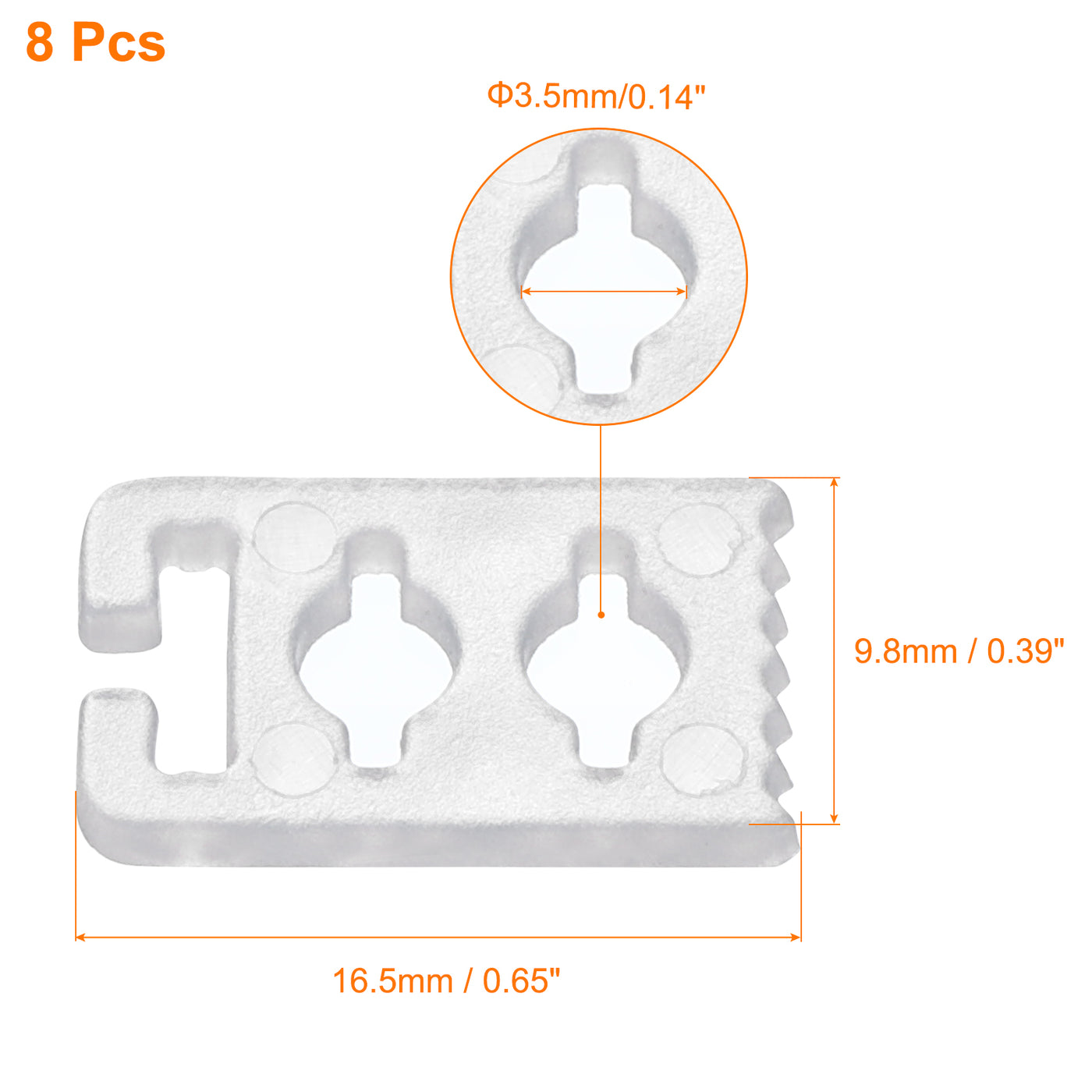 uxcell Uxcell No Tie Shoelace Buckles, Transparent PP Lace Lock Clip for Shoes, 8Pcs