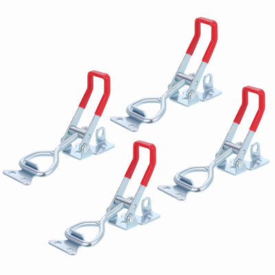 Harfington Uxcell 4Pcs 7.5 Inch Iron Adjustable Toggle Latch Clamp 661lbs Holding Capacity