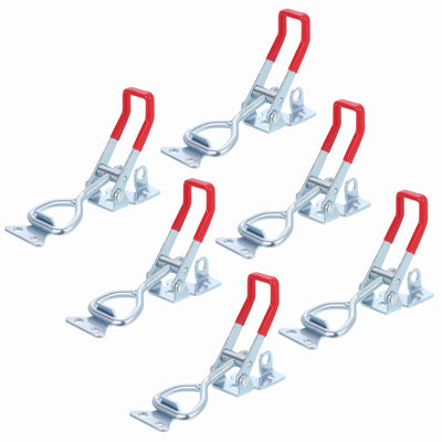 Harfington Uxcell 6Pcs 7.5 Inch Iron Adjustable Toggle Latch Clamp 661lbs Holding Capacity