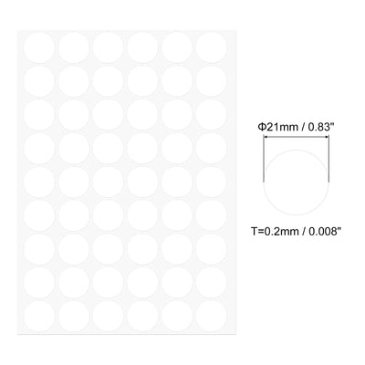 Harfington Uxcell 5 Sheet/270Pcs 21mm Dia PVC Self Adhesive Screw Hole Cover Stickers, White