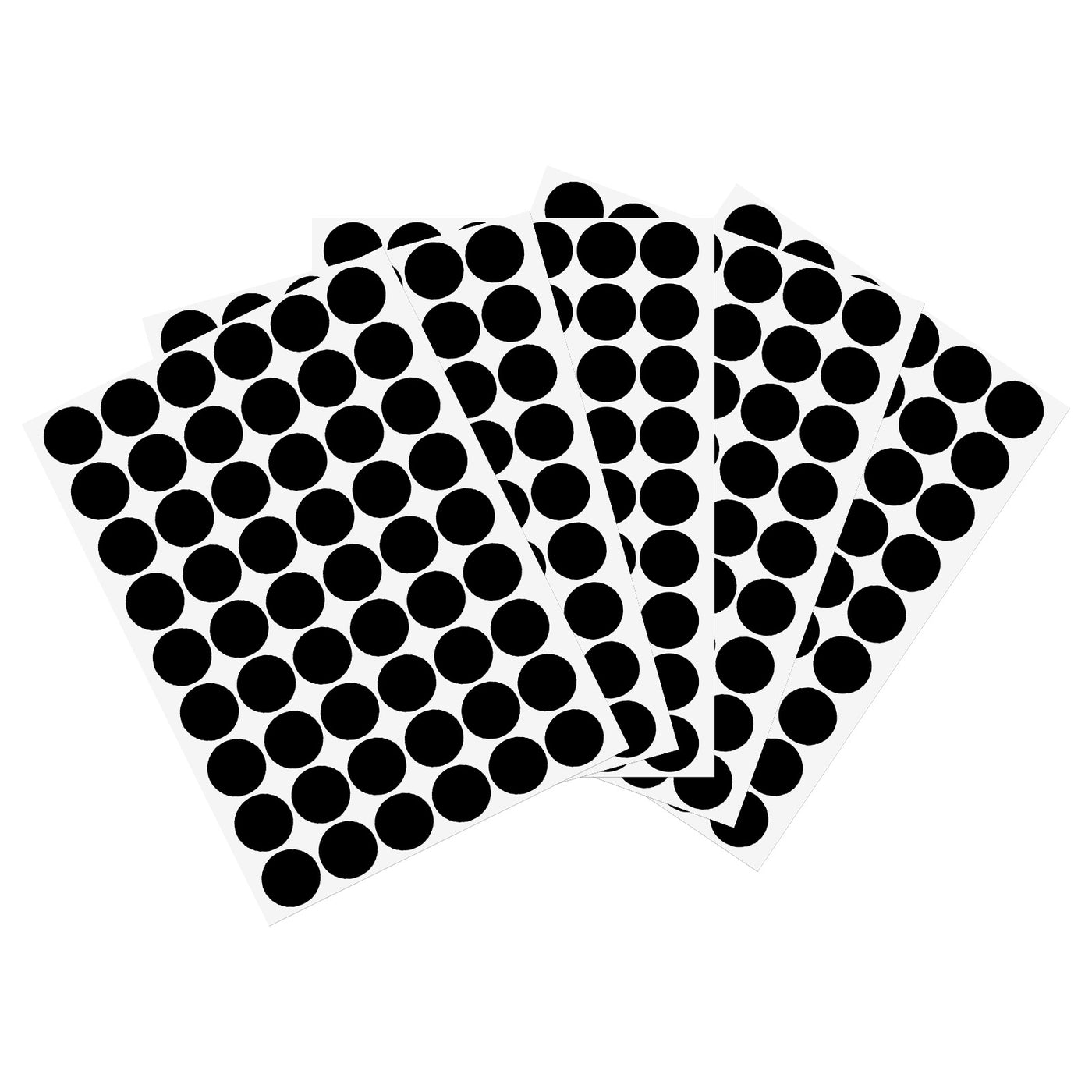 uxcell Uxcell 5 Sheet/270Pcs 21mm Dia PVC Self Adhesive Screw Hole Cover Stickers, Black