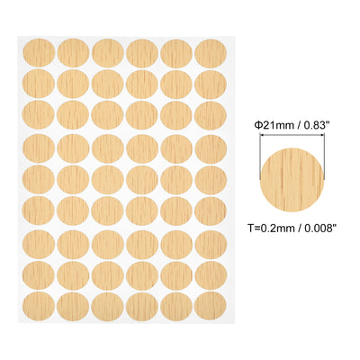 Harfington Uxcell 12 Sheet/648Pcs 21mm Dia PVC Self Adhesive Screw Hole Cover Stickers, Khaki