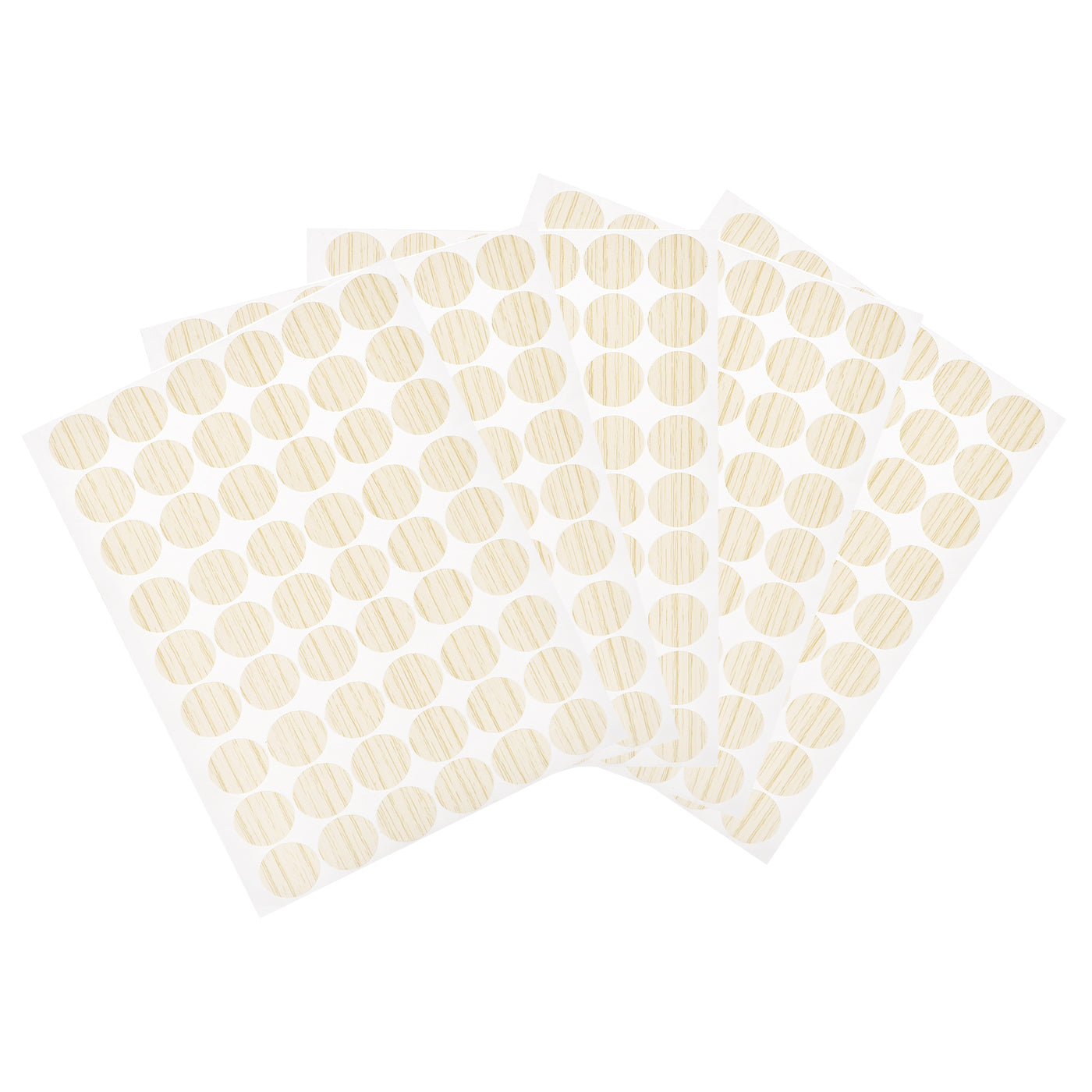 uxcell Uxcell 5 Sheet/270Pcs 21mm Dia PVC Self Adhesive Screw Hole Cover Stickers, Light Khaki