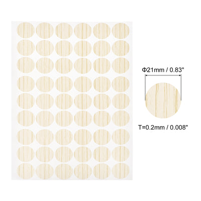 Harfington Uxcell 12 Sheet/648Pcs 21mm Dia PVC Self Adhesive Screw Hole Cover Stickers Light Khaki