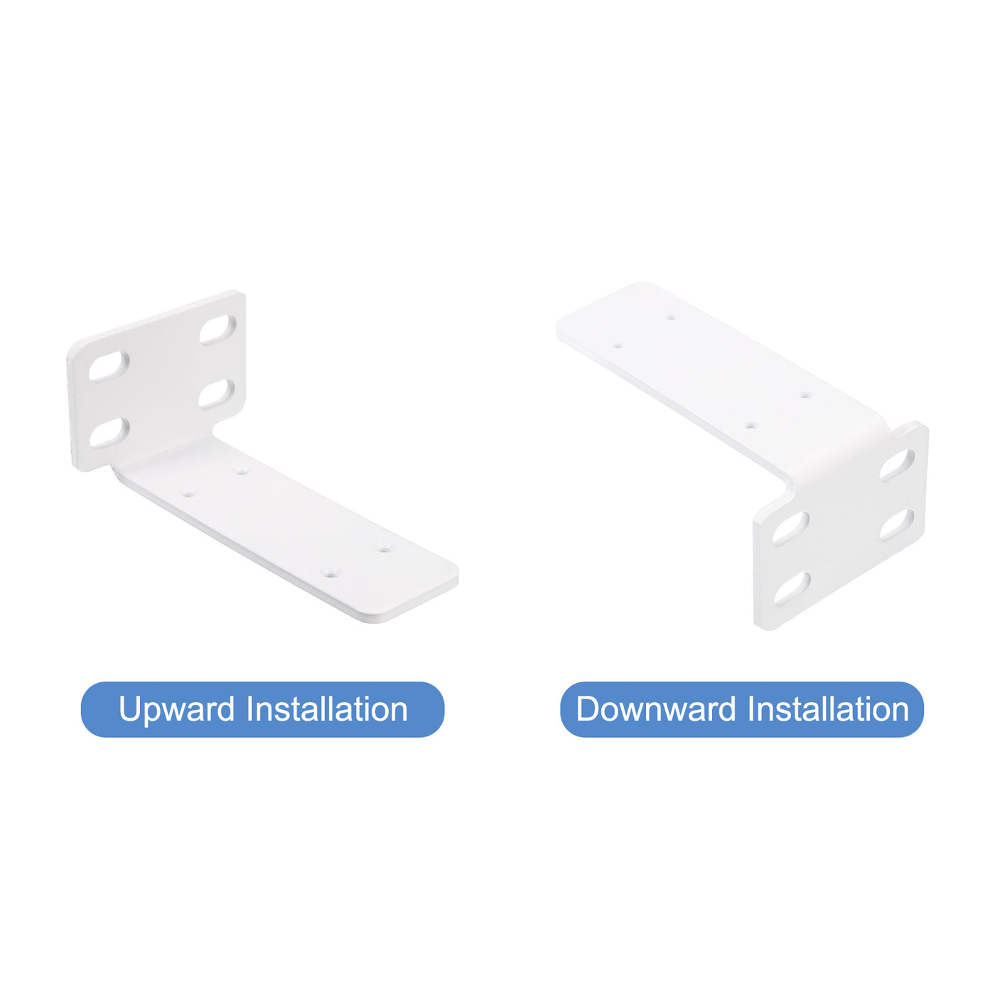 uxcell Uxcell Regalhalterungen, 2 Stück 63 x 145 mm - Regalhalterungen aus kaltgewalztem Stahl mit Schrauben, industrielle L-Halterungen für Holzregale Tischbank (Weiß)