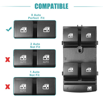 Harfington Power Window Switch Window Control Switch Fit for Chevrolet Cruze 2011 2012 for Chevrolet Cruze Limited 2016 with Removal Tool No.20917577 - Pack of 1