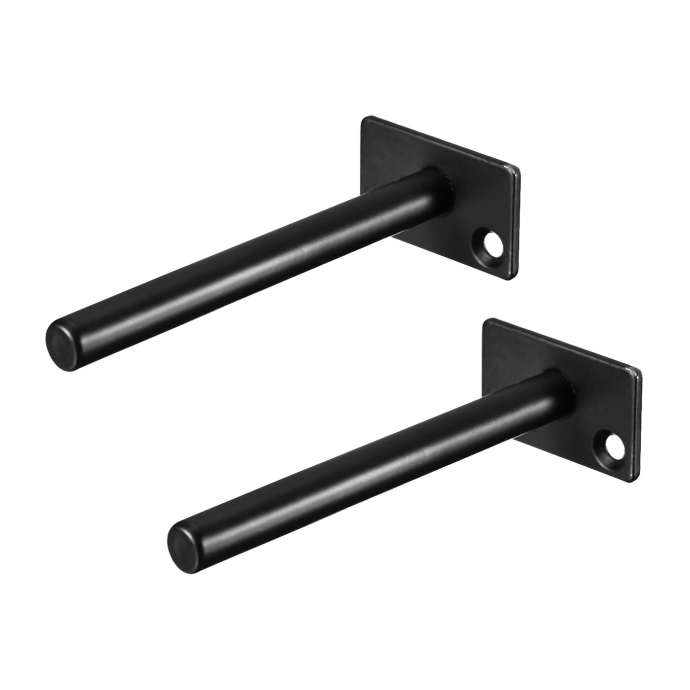 uxcell Uxcell Shelf Brackets, 2Pcs 4" - Metal Hidden Floating Shelf Bracket, Round Invisible Shelf Supports, for Wood Shelves Storage Rack Furniture Hardware