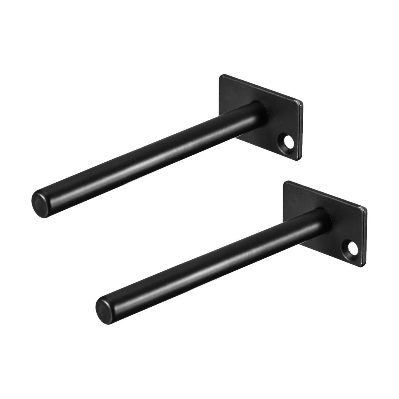 uxcell Uxcell Shelf Brackets, 2Pcs 5" - Metal Hidden Floating Shelf Bracket, Round Invisible Shelf Supports, for Wood Shelves Storage Rack Furniture Hardware