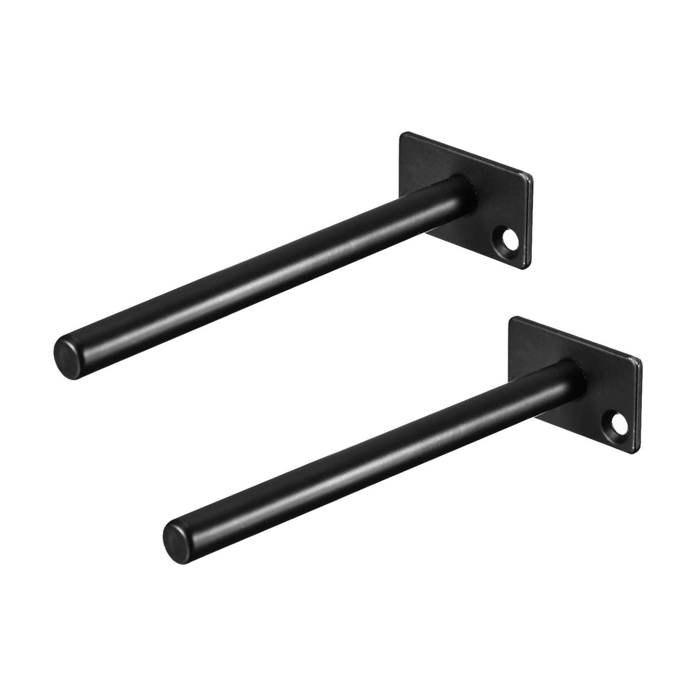 uxcell Uxcell Shelf Brackets, 2Pcs 6" - Metal Hidden Floating Shelf Bracket, Round Invisible Shelf Supports, for Wood Shelves Storage Rack Furniture Hardware