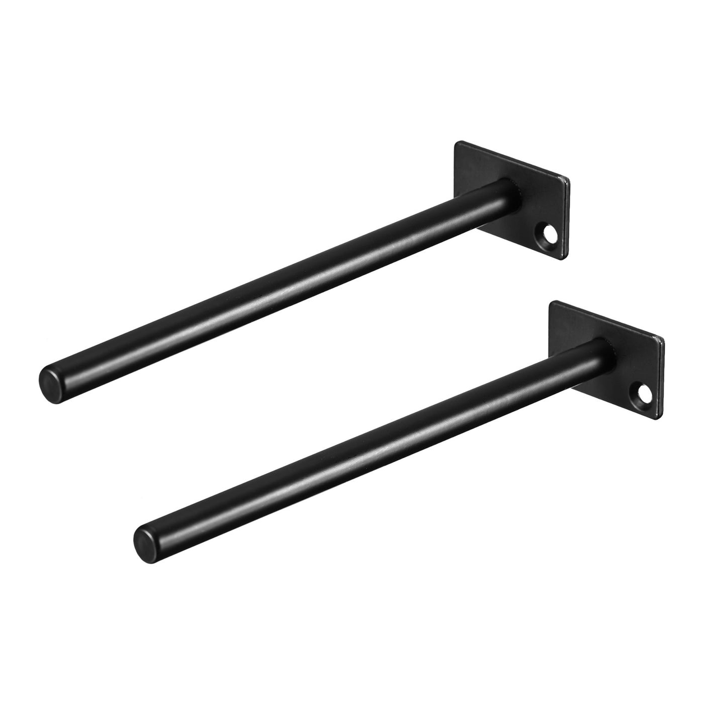 uxcell Uxcell Shelf Brackets, 2Pcs 8" - Metal Hidden Floating Shelf Bracket, Round Invisible Shelf Supports, for Wood Shelves Storage Rack Furniture Hardware