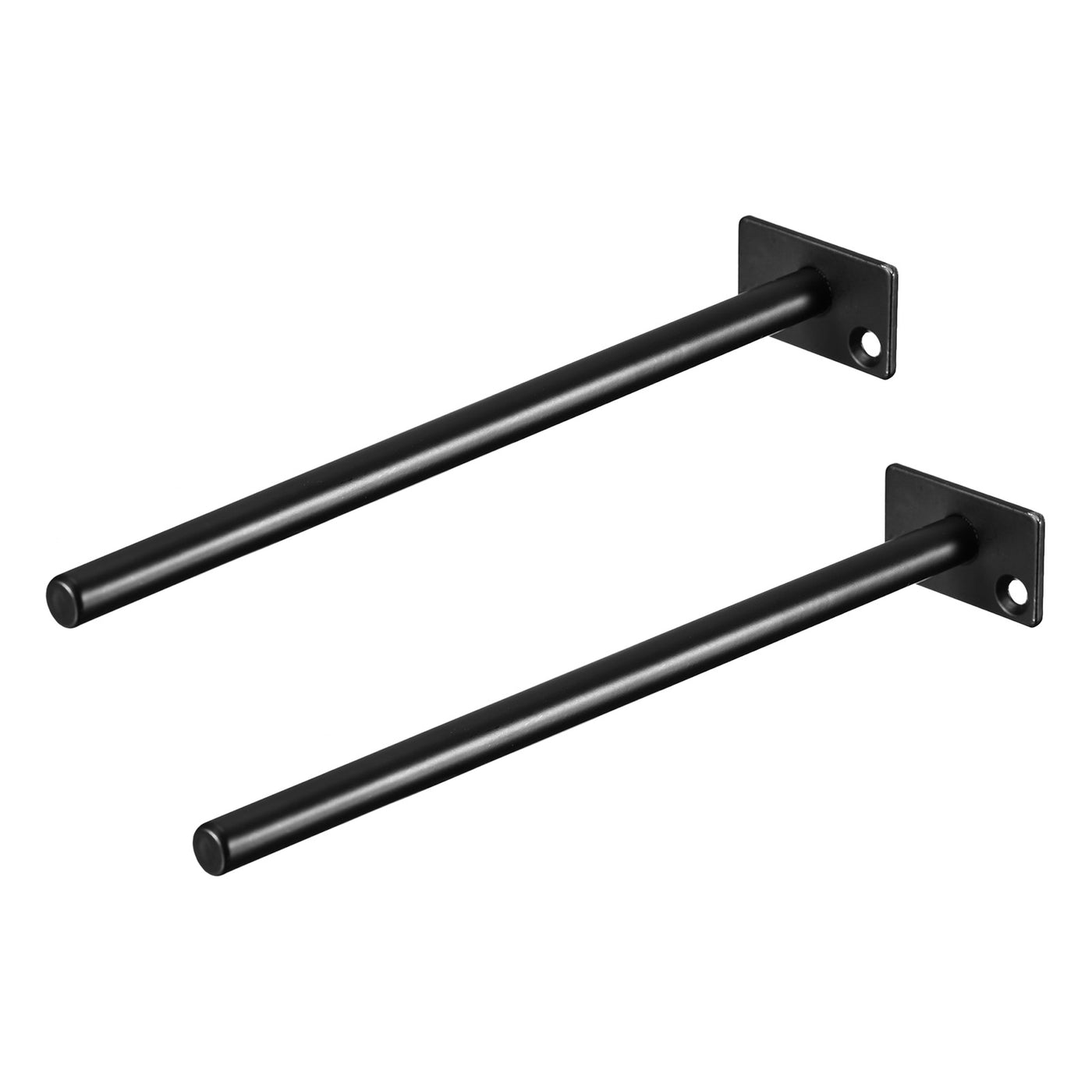 uxcell Uxcell Shelf Brackets, 2Pcs 10" - Metal Hidden Floating Shelf Bracket, Round Invisible Shelf Supports, for Wood Shelves Storage Rack Furniture Hardware