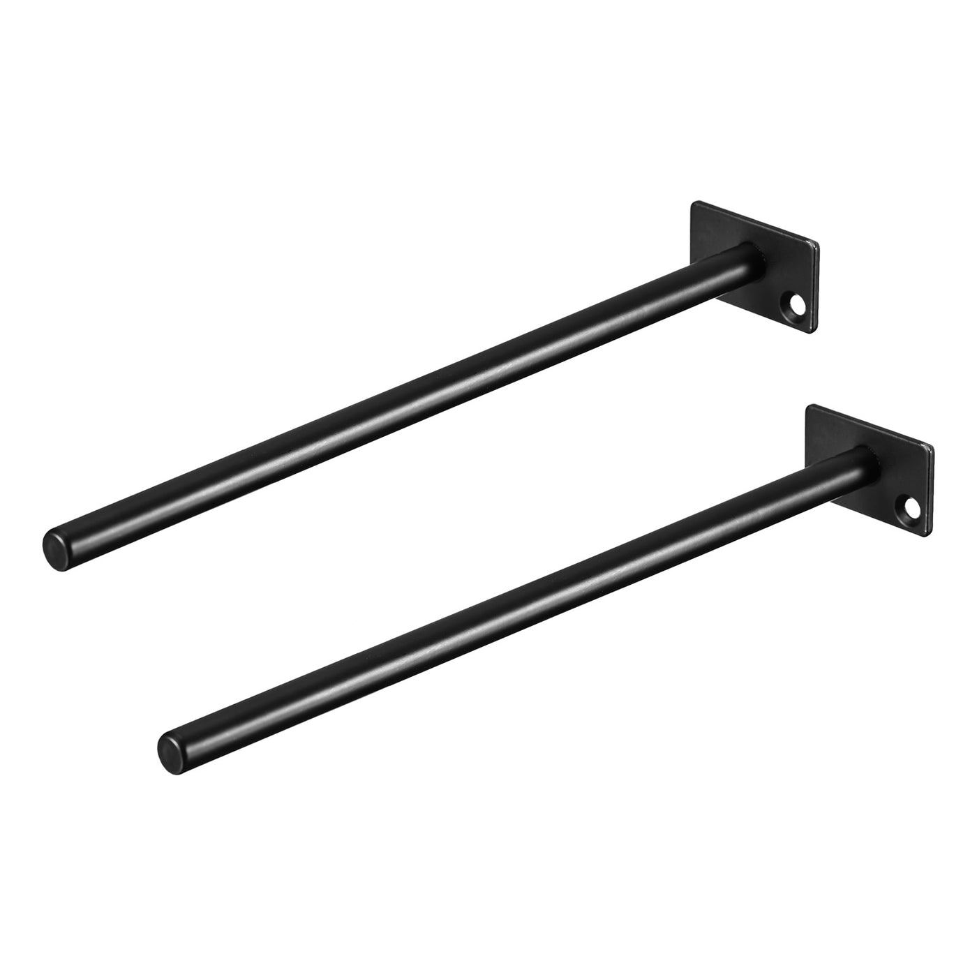 uxcell Uxcell Shelf Brackets, 2Pcs 12" - Metal Hidden Floating Shelf Bracket, Round Invisible Shelf Supports, for Wood Shelves Storage Rack Furniture Hardware