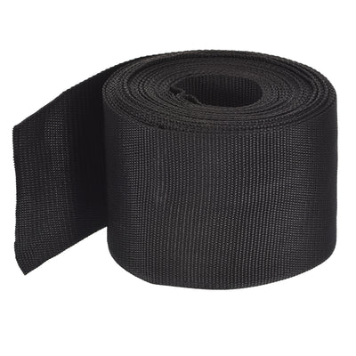 Harfington Lightweight Polypropylene Webbing Strap 4" 10 Yard Backpack Strapping Band Black for Outdoor Luggage Cargo Straps