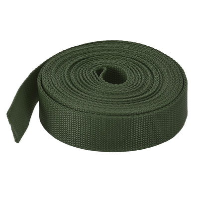 Harfington Lightweight Polypropylene Webbing Strap 0.8" 10 Yard Backpack Strapping Band Army Green for Outdoor Luggage Cargo Straps