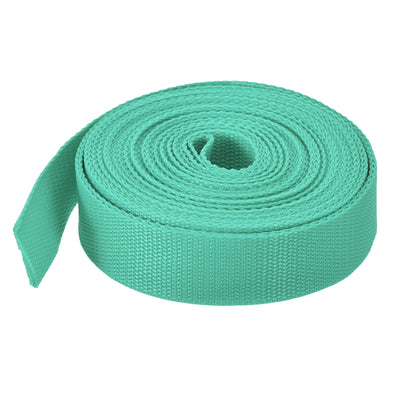 Harfington Lightweight Polypropylene Webbing Strap 0.8" 10 Yard Backpack Strapping Band Turquoise Green for Outdoor Luggage Cargo Straps