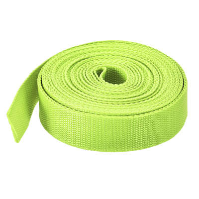 Harfington Lightweight Polypropylene Webbing Strap 0.8" 10 Yard Backpack Strapping Band Lime Green for Outdoor Luggage Cargo Straps