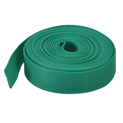Harfington Lightweight Polypropylene Webbing Strap 0.8" 10 Yard Backpack Strapping Band Green for Outdoor Luggage Cargo Straps