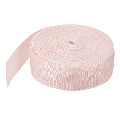 Harfington Lightweight Polypropylene Webbing Strap 0.8" 10 Yard Backpack Strapping Band Pale Pink for Outdoor Luggage Cargo Straps