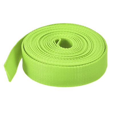 Harfington Lightweight Polypropylene Webbing Strap 0.8" 10 Yard Backpack Strapping Band Yellowish Green for Outdoor Luggage Cargo Straps