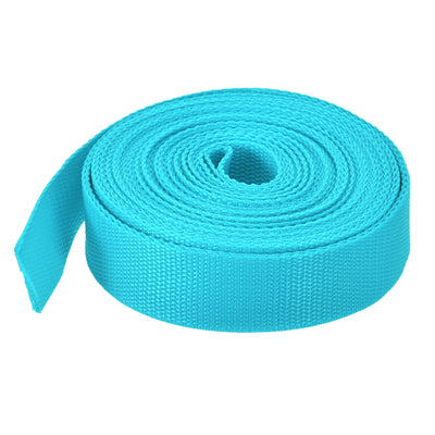 Harfington Lightweight Polypropylene Webbing Strap 0.8" 10 Yard Backpack Strapping Band Light Blue for Outdoor Luggage Cargo Straps