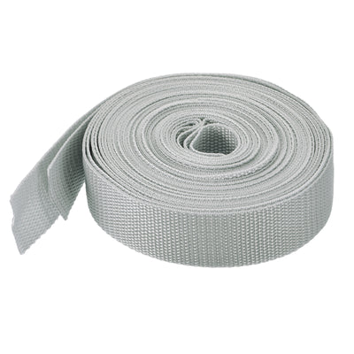 Harfington Lightweight Polypropylene Webbing Strap 0.8" 10 Yard Backpack Strapping Band Light Grey for Outdoor Luggage Cargo Straps