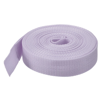 Harfington Lightweight Polypropylene Webbing Strap 0.8" 10 Yard Backpack Strapping Band Light Purple for Outdoor Luggage Cargo Straps