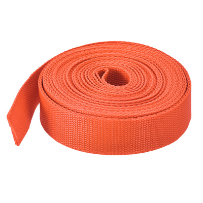 Harfington Lightweight Polypropylene Webbing Strap 0.8" 10 Yard Backpack Strapping Band Orange for Outdoor Luggage Cargo Straps