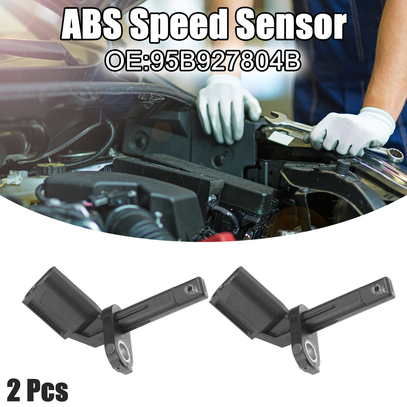 ACROPIX Rear Left Right Car ABS Wheel Speed Sensor Fit for Porsche Macan 2015-2022 No.95B927804B - Pack of 2