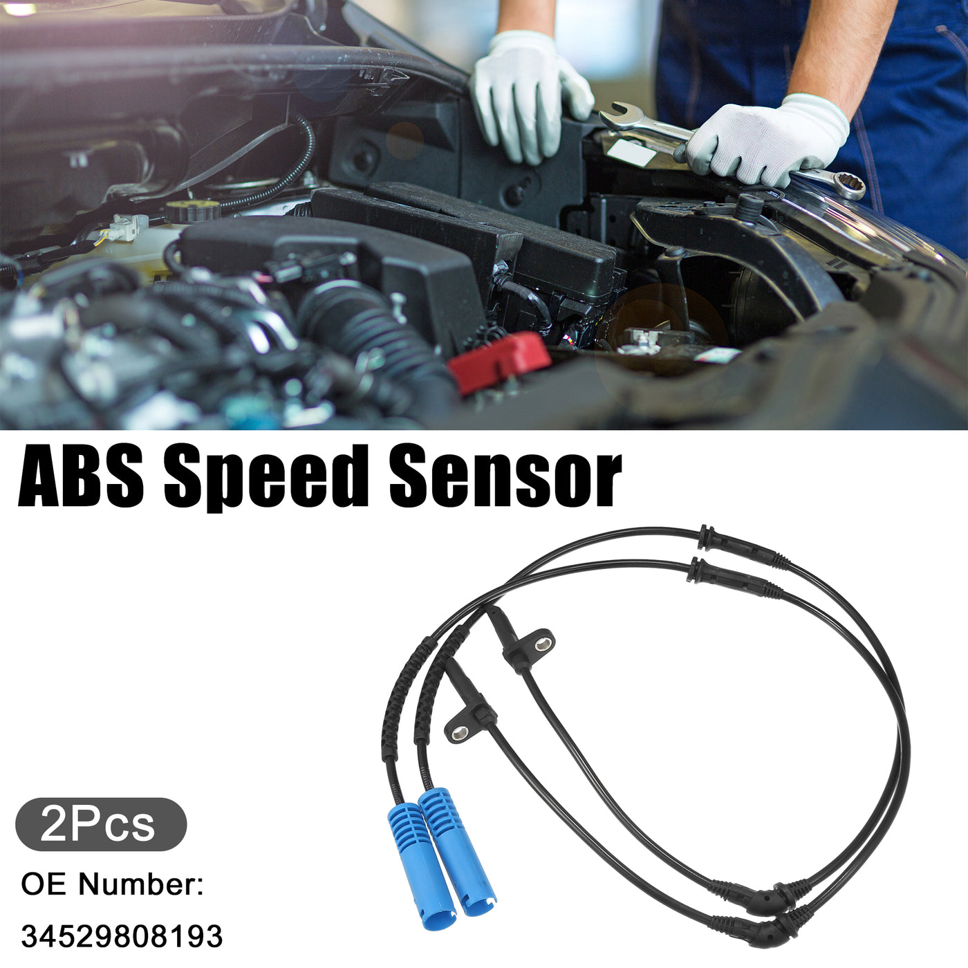 ACROPIX Vorderer linker rechter ABS-Sensor passend für Mini Nr. 34529808193 - 2 Stück