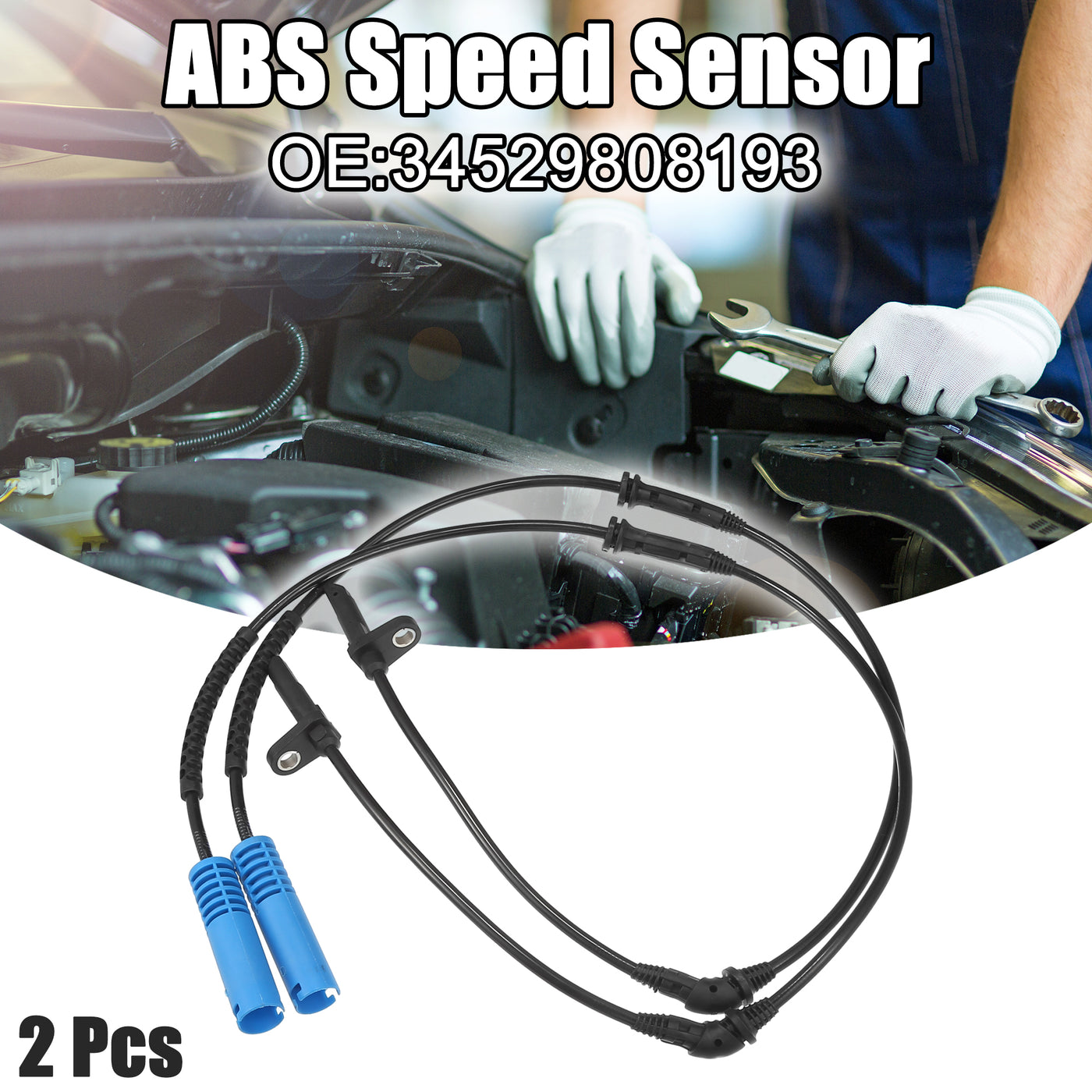 ACROPIX Vorderer linker rechter ABS-Sensor passend für Mini Nr. 34529808193 - 2 Stück