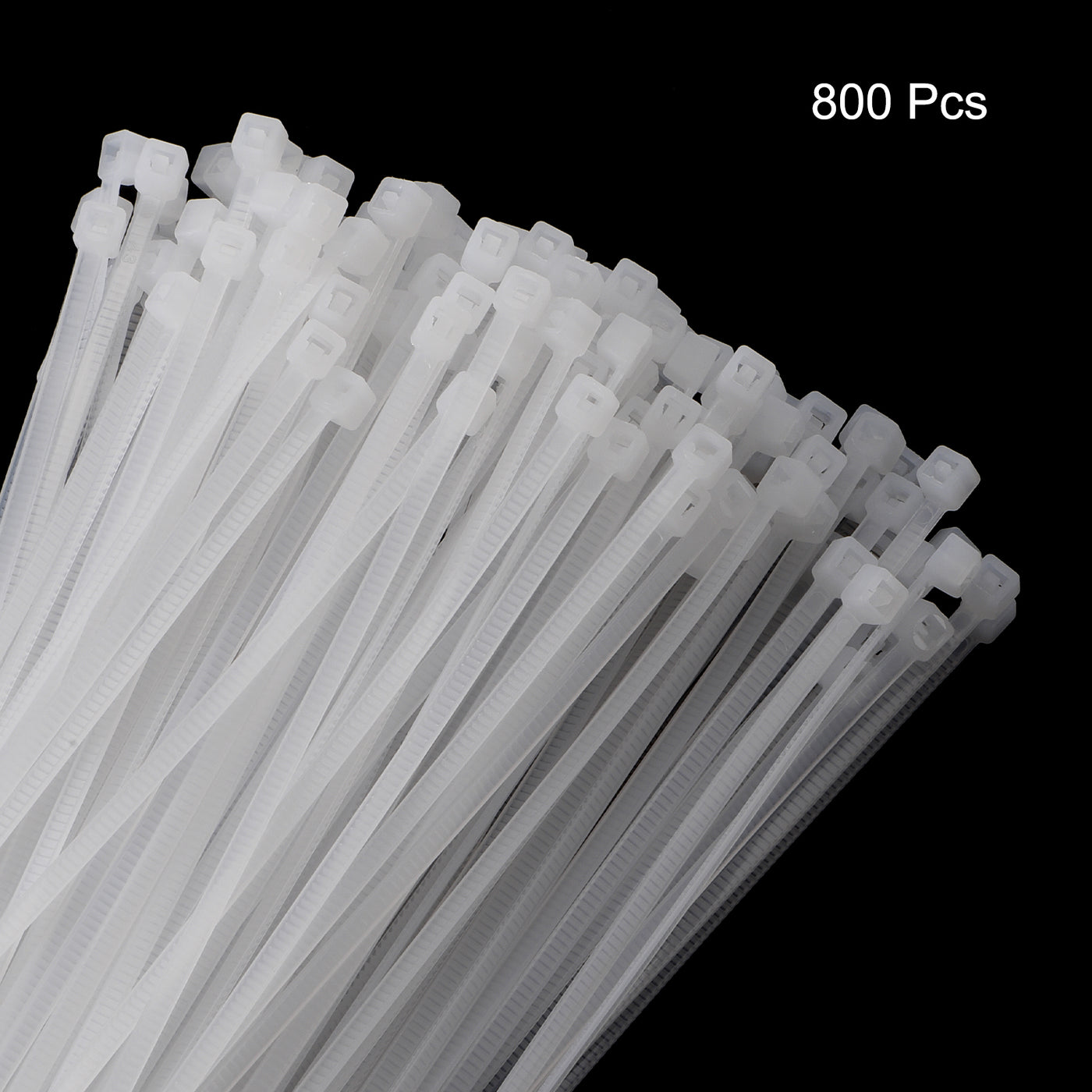 Harfington 800pcs 6 Inch 22 Lbs Cable Zip Ties Self-Locking Small Nylon Cable Tie Wraps 0.16" for Cord Management, White