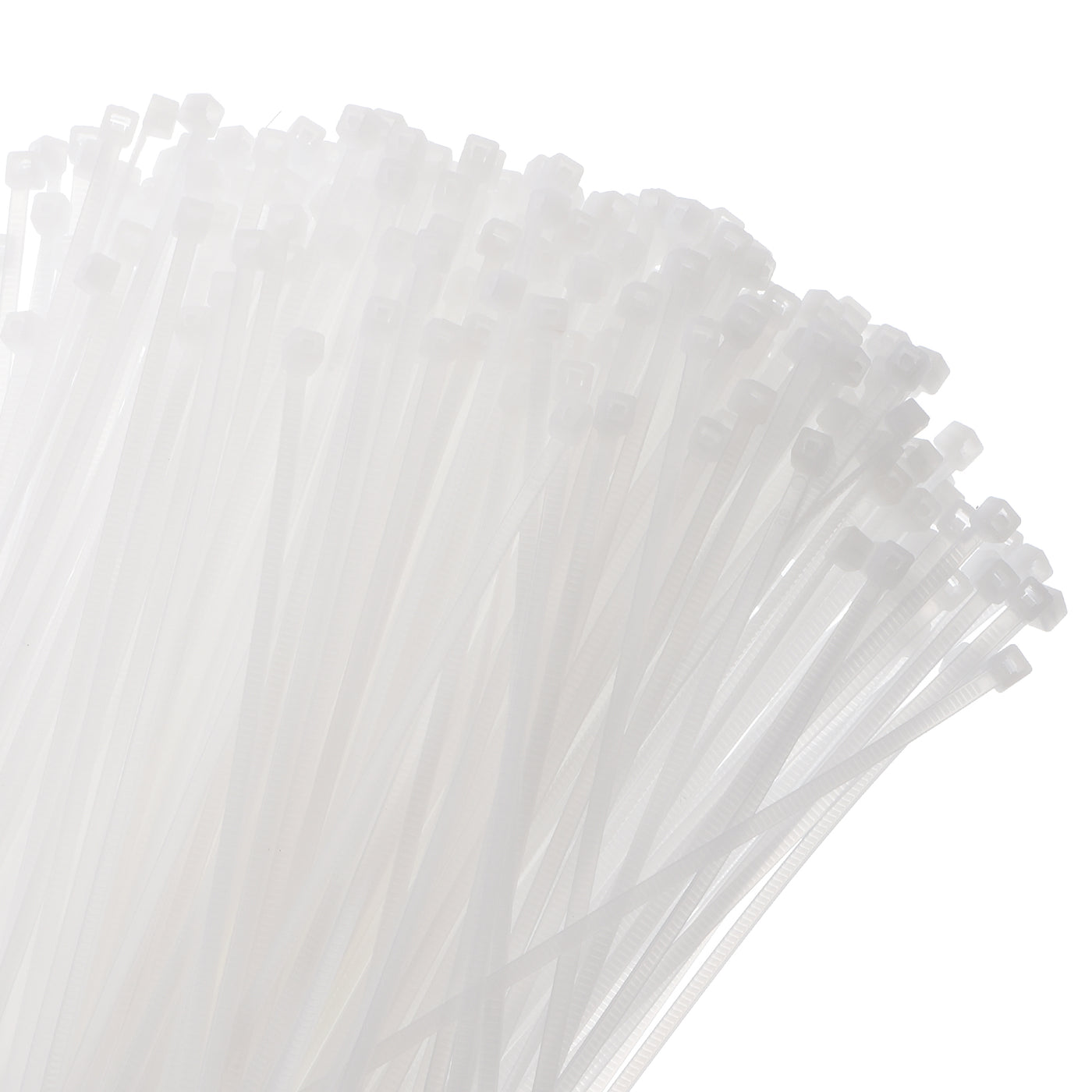 Harfington 1000pcs 6 Inch 22 Lbs Cable Zip Ties Self-Locking Extra Long Nylon Cable Tie Wraps 0.16" for Cord Management, White