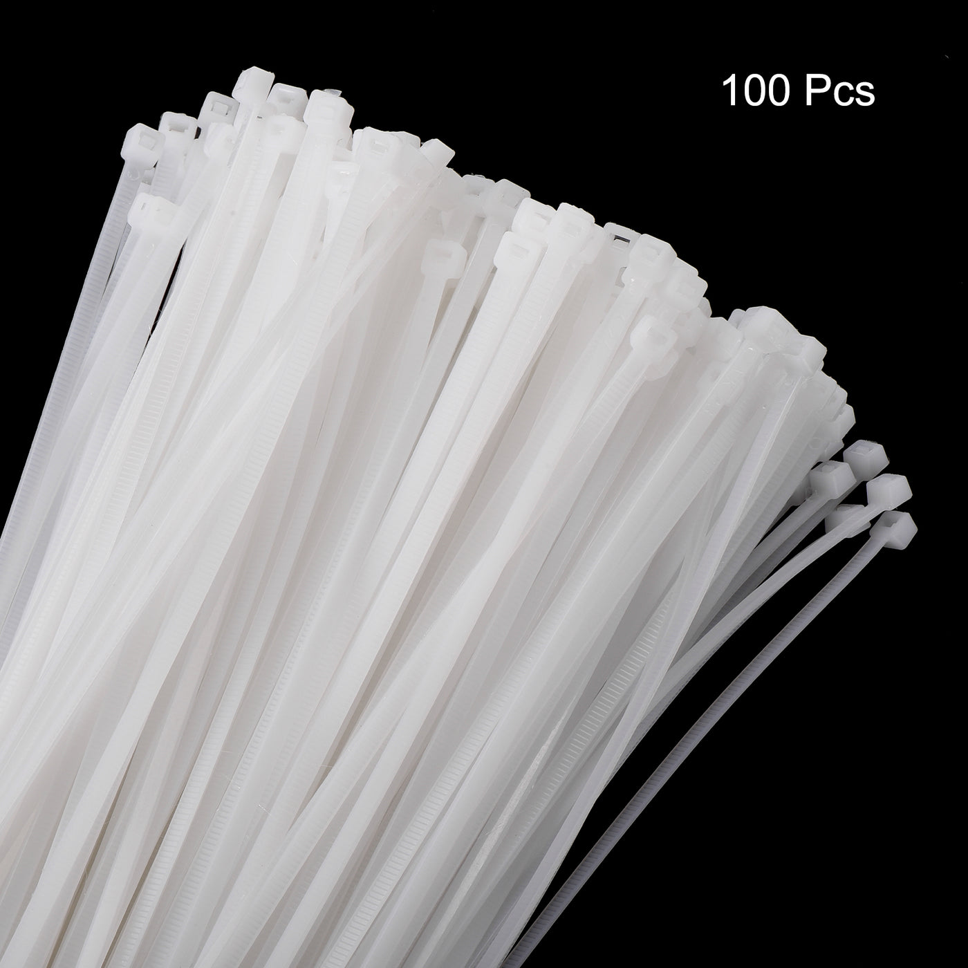 Harfington 100pcs 16 Inch 110 Lbs Cable Zip Ties Self-Locking Extra Long Nylon Cable Tie Wraps 5/16" for Cord Management, White