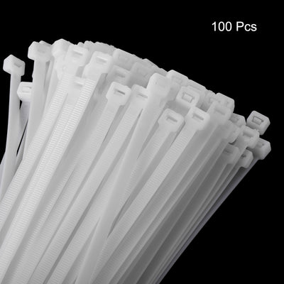 Harfington 100pcs 26 Inch 176 Lbs Cable Zip Ties Self-Locking Extra Long Nylon Cable Tie Wraps 3/8" for Cord Management, White