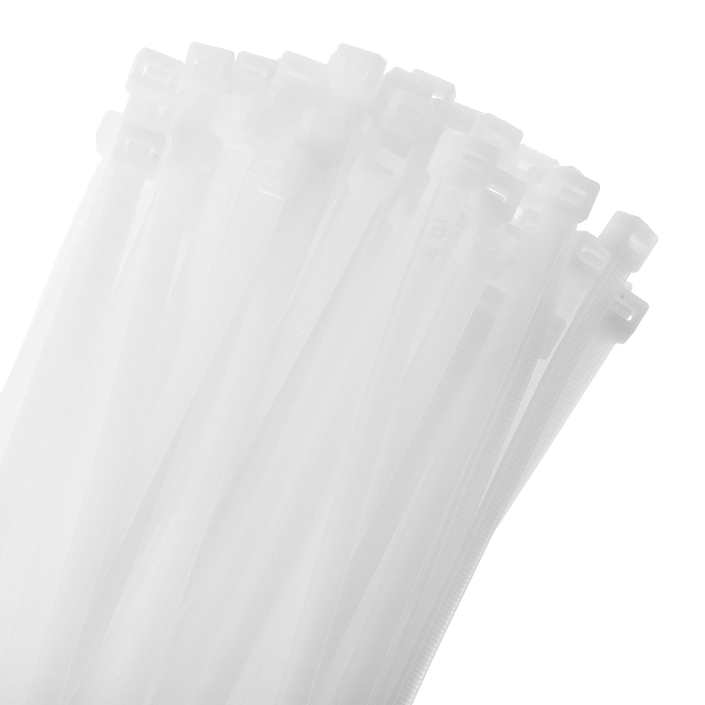 Harfington 100pcs 31.5 Inch 176 Lbs Cable Zip Ties Self-Locking Extra Long Nylon Cable Tie Wraps 3/8" for Cord Management, White