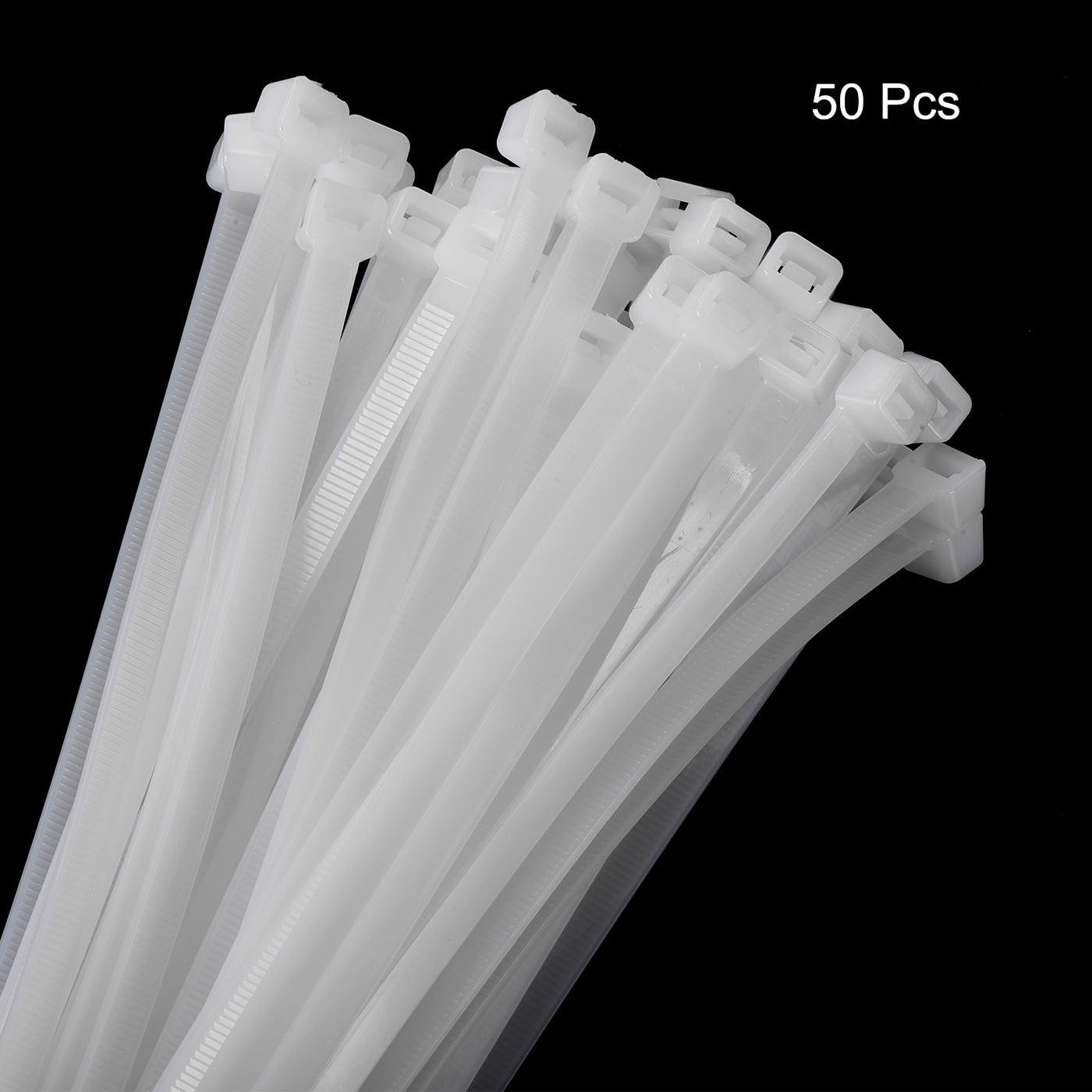 Harfington 50pcs 39 Inch 176 Lbs Cable Zip Ties Self-Locking Extra Long Nylon Cable Tie Wraps 3/8" for Cord Management, White