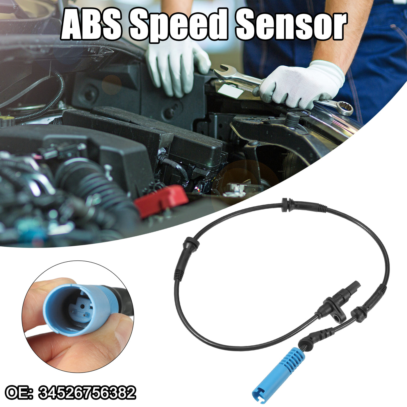 ACROPIX Auto ABS Raddrehzahlsensor passend für BMW Nr. 34526756382 - 1 Stück