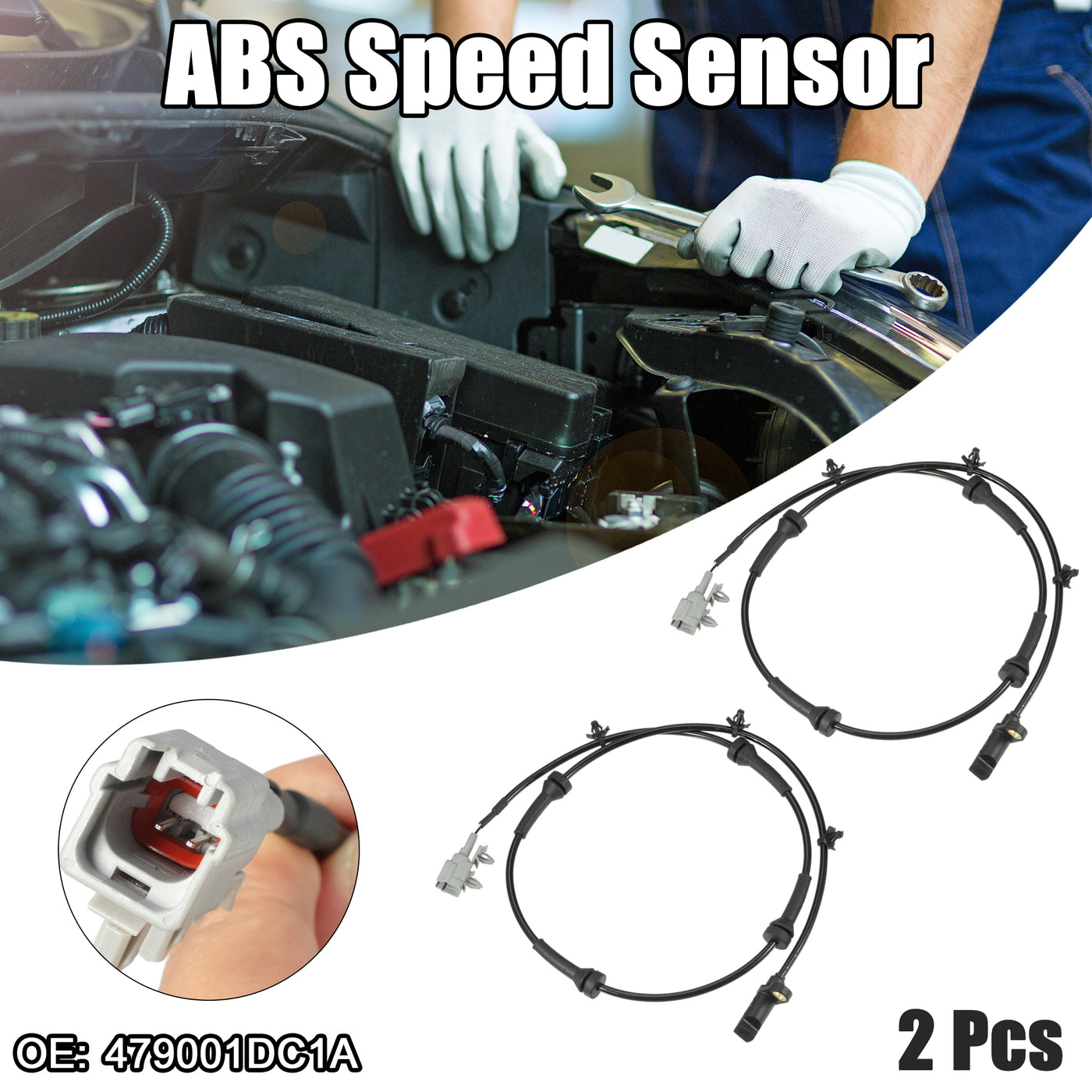 ACROPIX Auto ABS Raddrehzahlsensor passend für Nissan Nr. 479001DC1A - 2 Stück