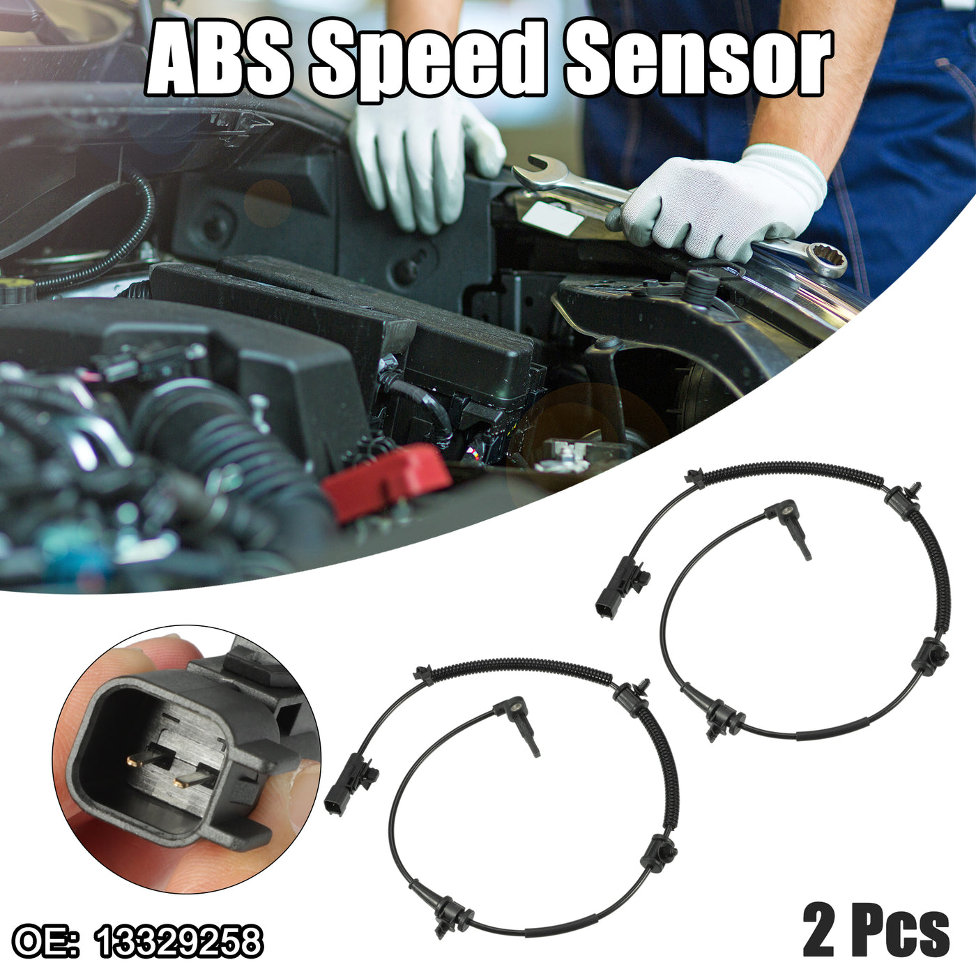 ACROPIX Auto ABS Raddrehzahlsensor passend für Chevrolet Nr. 13329258 - 2 Stück