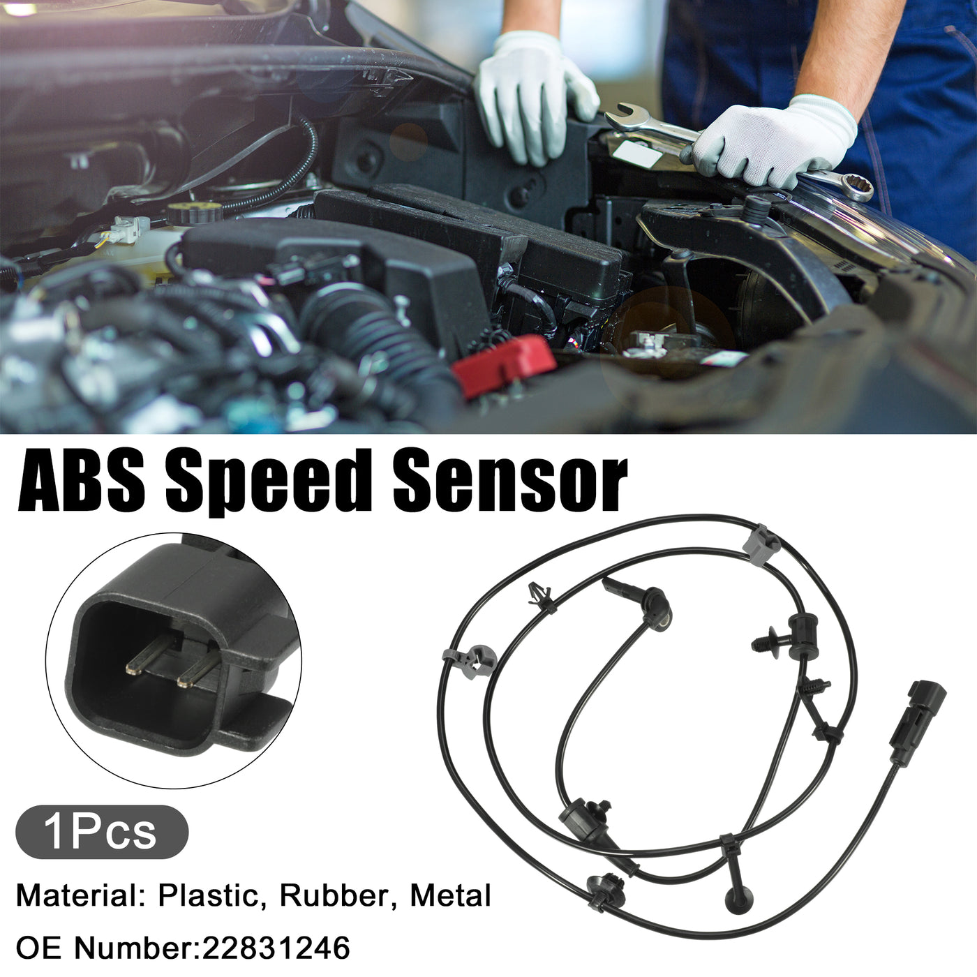 ACROPIX ABS Wheel Speed Sensor ABS Sensor Fit for Buick LaCrosse 2014-2016 Regal 2014-2017 No.22831246 - Pack of 1