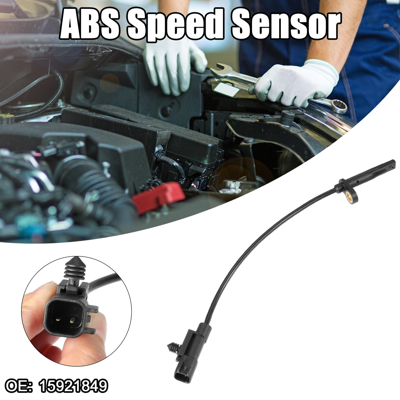 ACROPIX Car ABS Wheel Speed Sensor Fit for Cadillac SRX Base 2010 2011 No.15921849 - Pack of 1